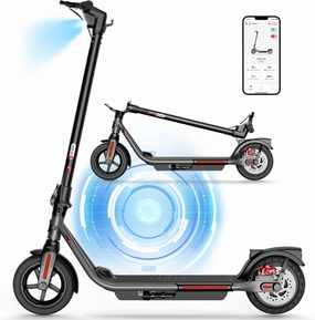 SISIGAD Electric Scooter Adults Peak 500W Motor, 8.5" Solid Tires, 19Mph Speed, Long Miles Range, Scooters for Adults, Foldable E-Scooter for Commuting with Double Braking System, APP Control