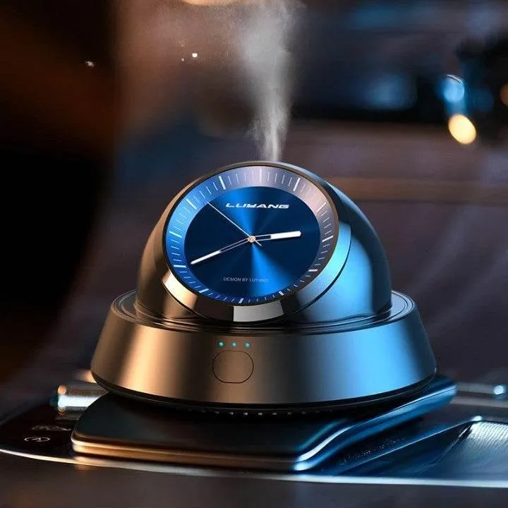 Smart Car Air Freshener Clock - Auto Aroma Device