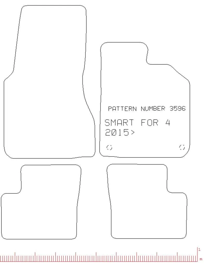 SMART For Four 2015  - Tailored Car Carpet Car Mats