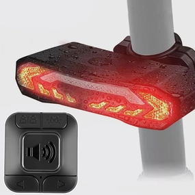 Smart Bike Tail Lights with Turn Light Waterproof IP65 luz para Bicicleta USB Rechargeable Ultra Bright Safety Warning Anti Theft Alarms Cycling Taillight Bike Taillights