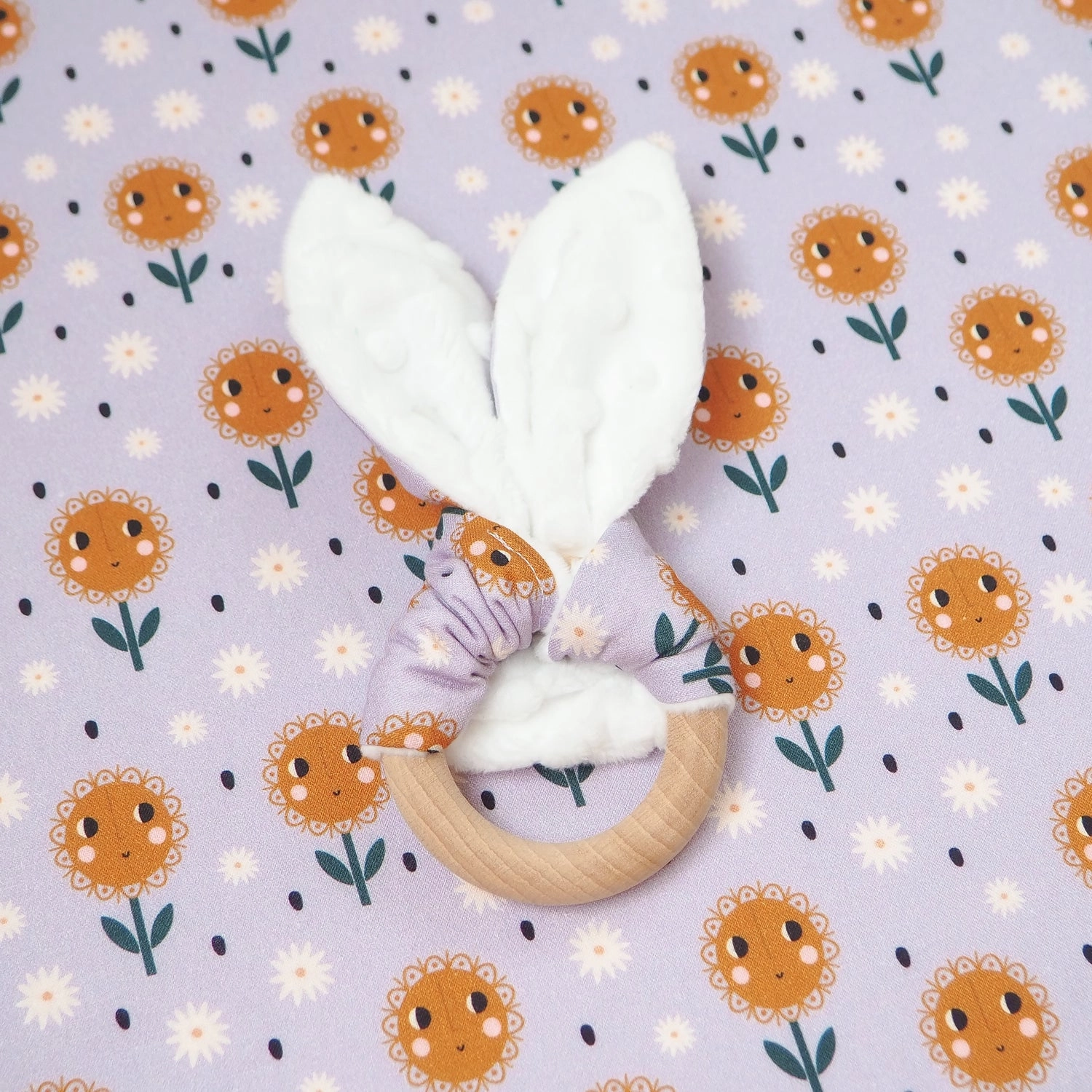 Smiling Sunflowers Teething Ring