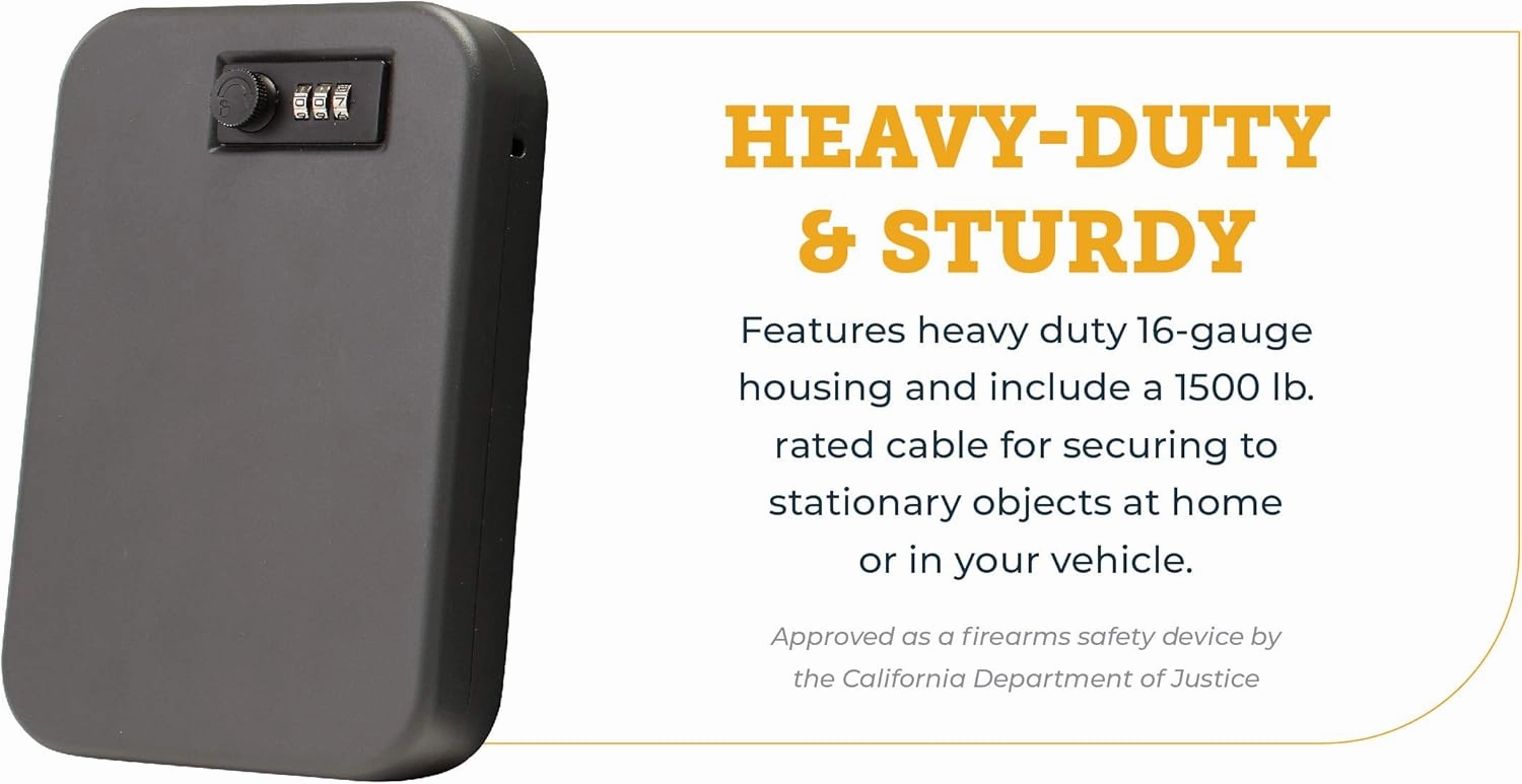 SnapSafe Portable Combination Lock Box for Guns