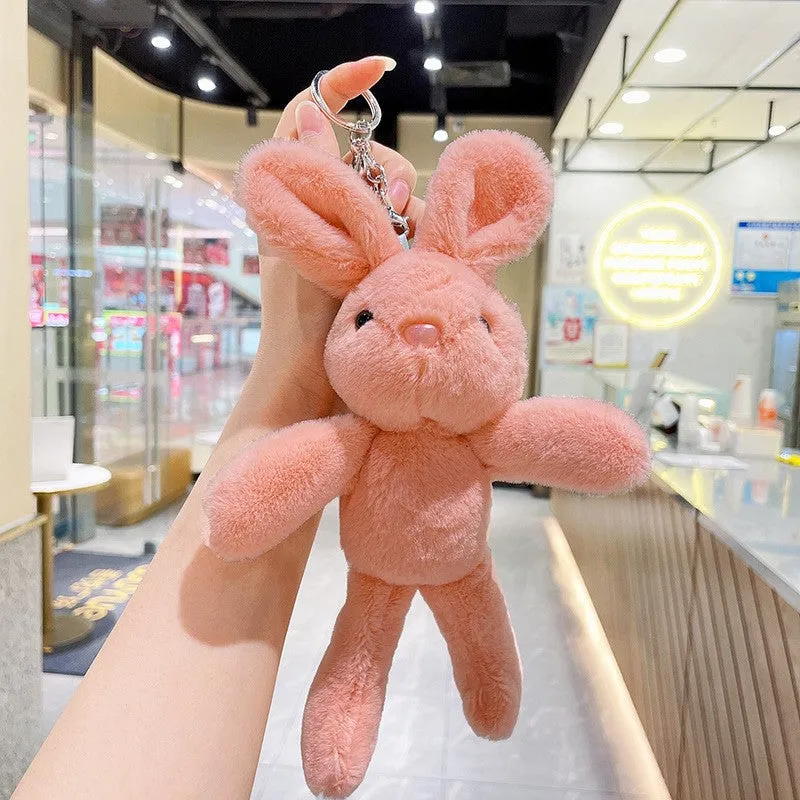 SOFT PLUSH BUNNY RABBIT KEYCHAINS BAG CHARM | 40KC153