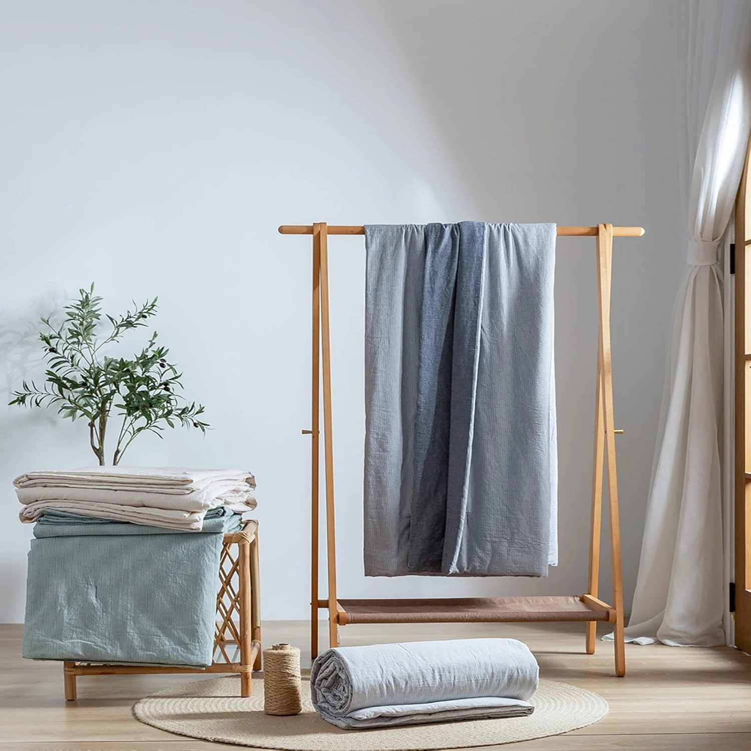 Soft Cool Quilt,Skin-Friendly and Comfortable Washed Moisture-Absorbing and Breathable air-Conditioned Quilt (B Single) (B Twin)