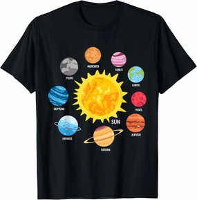 Solar System Planets Astrology & Space Science Love Universe T-Shirt