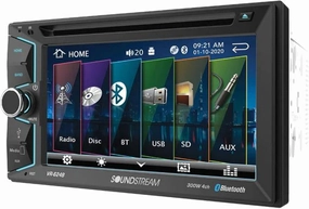 Soundstream VR-624B Double DIN Bluetooth in-Dash DVD/CD/AM/FM Car Stereo Receiver with 6" Screen