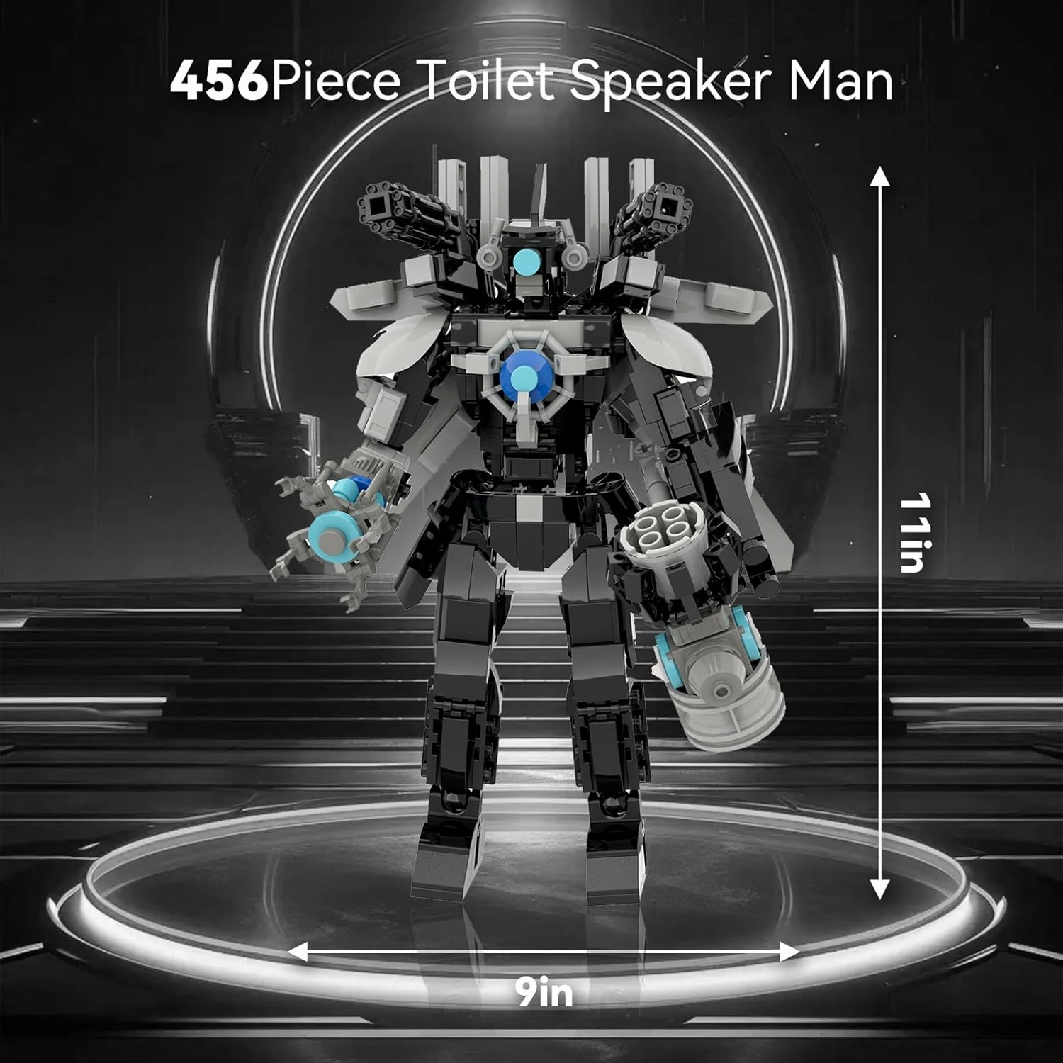 Speaker Toilet Man, Speaker Man, Speaker Toilet Building Blocks, TV Toilet Action Figures, Gift Idea Toys for Boys and Girls, Imaginative Construction Playset for Kids (C)