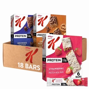 Special K Bar Protein Meal Bars, Meal Replacement, Bulk Protein Snacks, Variety Pack (3 Boxes, 18 Bars)