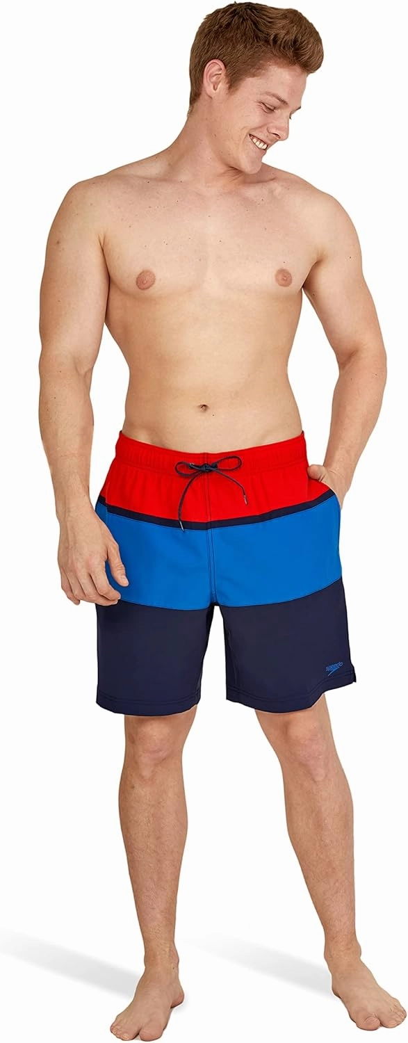 Speedo Men's Swim Trunk Mid Length Redondo Stripe