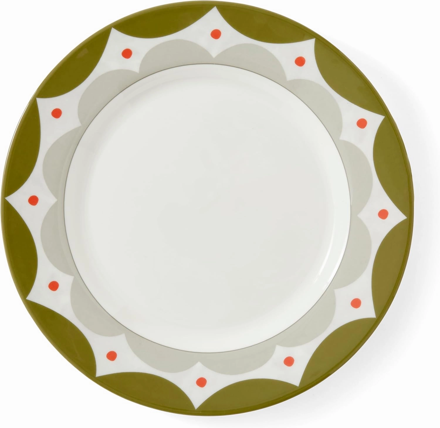 Spode Kit Kemp 11" Geo Dinner Plate | Geometric Abstract Design | Stylish Table Setting | Porcelain | Dishwasher and Microwave Safe | Ideal for Pasta, Meat, Vegetables | Home & Gathering Use
