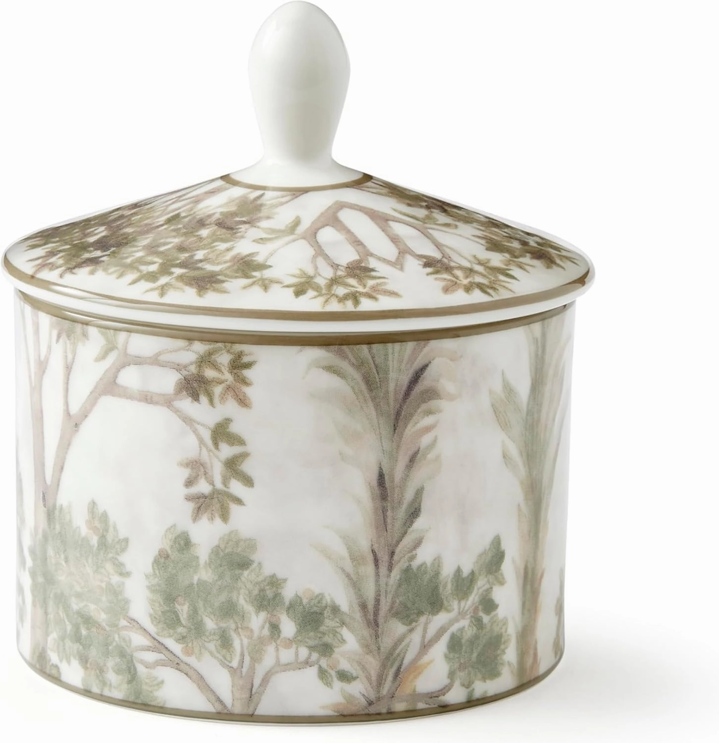 Spode Kit Kemp Tall Trees 10oz Sugar Bowl with Lid | Enchanted Forest Design | Porcelain | Dishwasher and Microwave Safe | For Tea and Coffee | Fabulous Gift | Home & Gathering Use