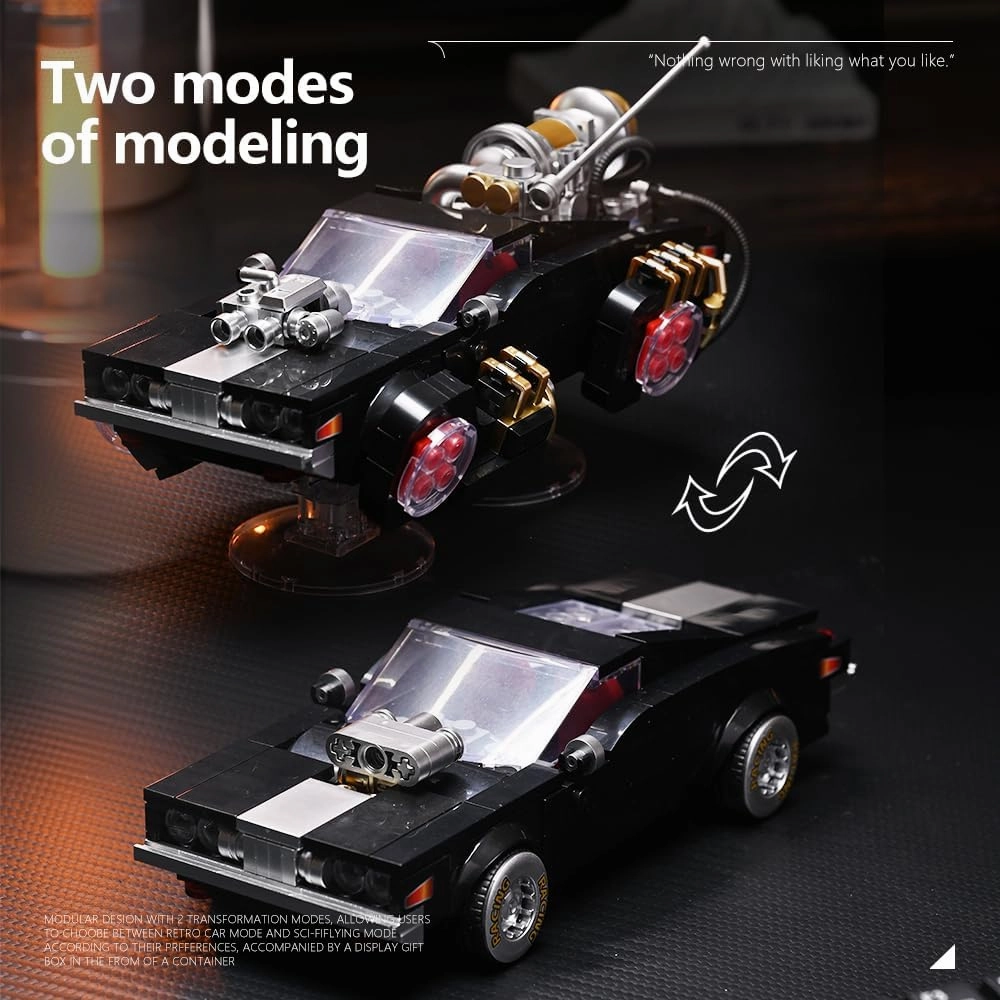 Sports car Building Block Kit, 574 Pieces MOC Super Sports Car Model, Adult Racing Car with Modular Assembly Kit