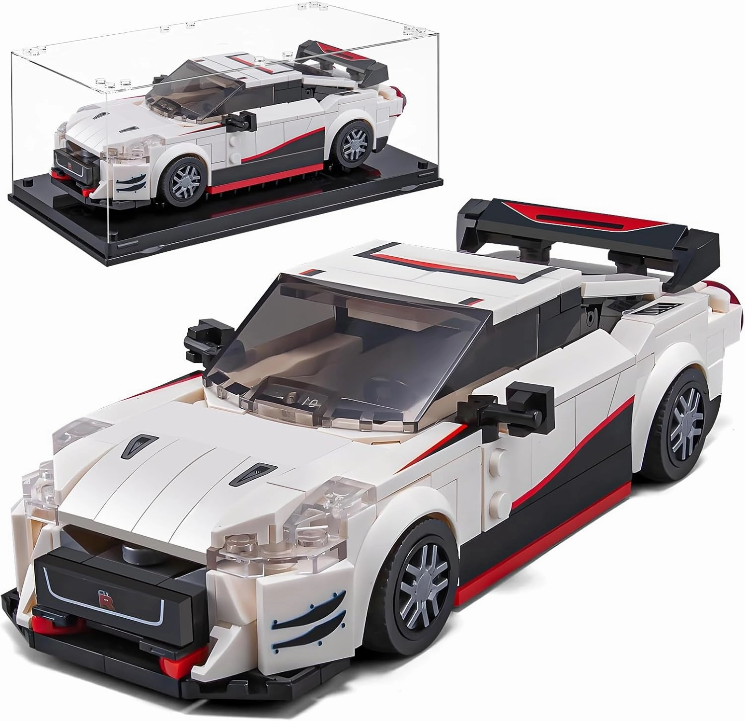 Sports Car Building Set for Adults, Classic Racing Car Decor Model Kit with Display Box, Vehicle Consturction Toys Gifts for Kids Boys Boyfriends Age 8-12-16 (317 Pieces)