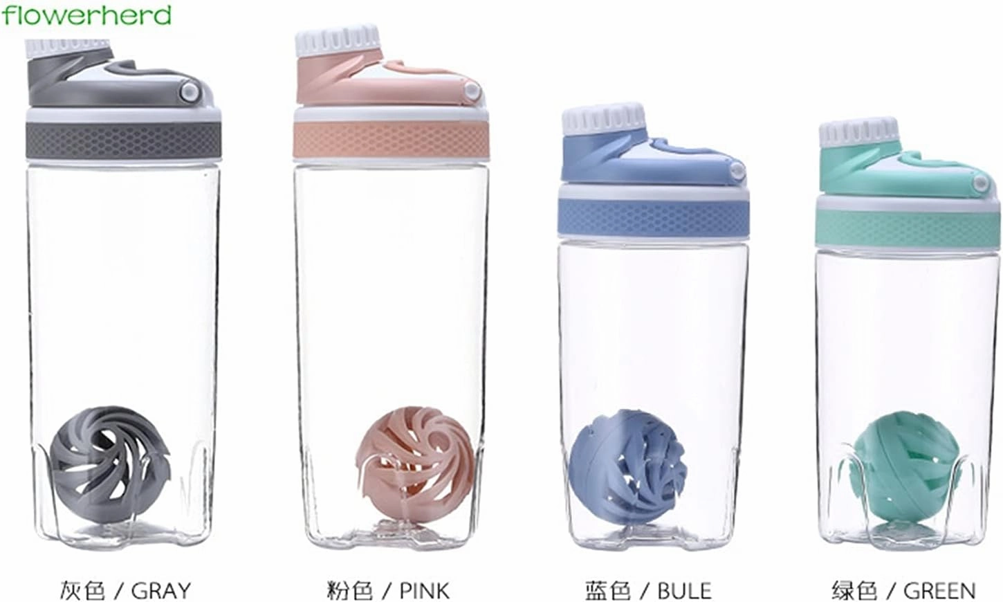 Sports Cup 550ml/700ml Water Bottle Portable Sports Stirring Ball Stirrer Cup Sports Special Plastic