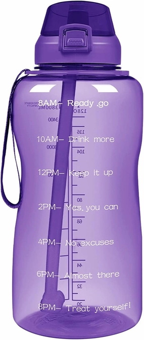Sports Cup Large-Capacity Outdoor Sports Water Bottle with Rebound Straw Plastic Cup Rope Water Cup