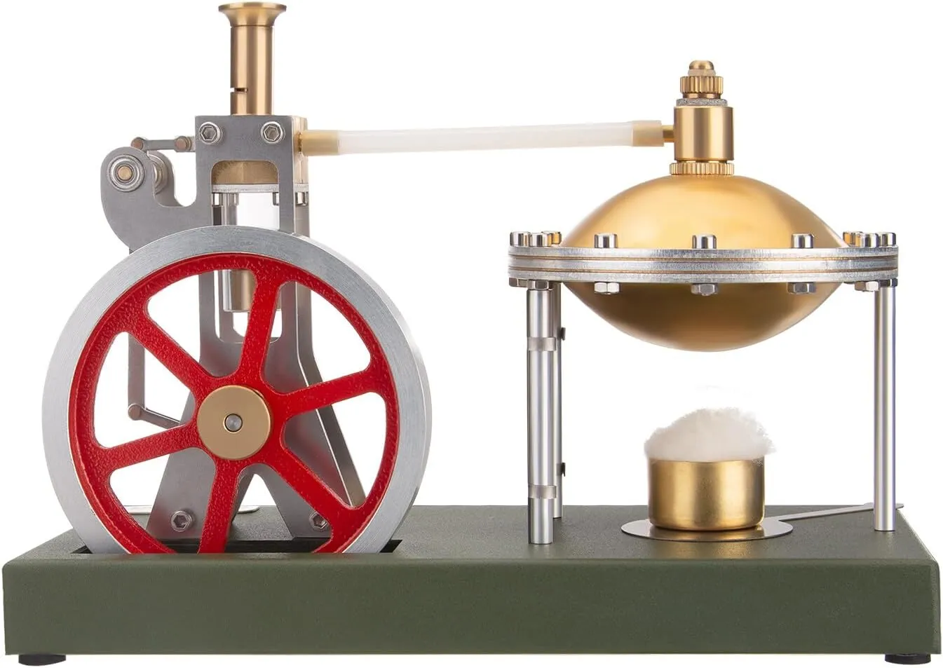 Steam Engine Model to Build for Adults, DIY Assembly Retro Steam Engine Model with Spherical Boiler, Educational Science Kits (KIT Version)