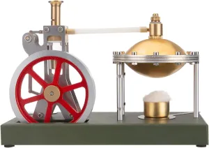 Steam Engine Model to Build for Adults, DIY Assembly Retro Steam Engine Model with Spherical Boiler, Educational Science Kits (KIT Version)