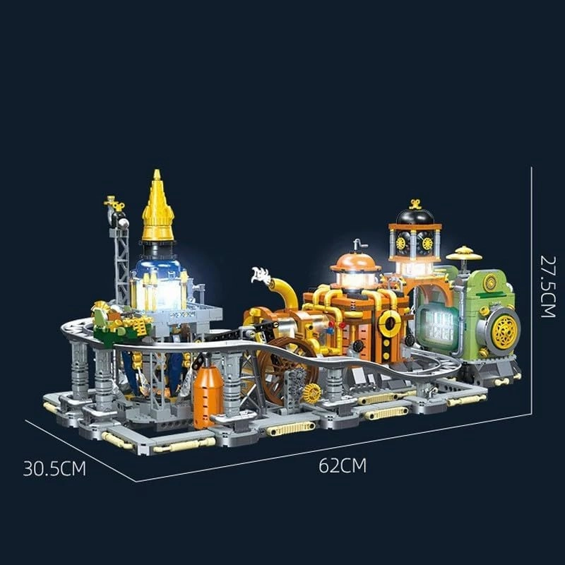 Steampunk: Moon Base Building Block,Space Station Building Bricks,Engineering Toy Present and Collectible Space Kit for Adults and Science Experiments Learning Kits(2842pcs)