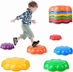 Stepping Stones for Kids, Toddler Stepping Stones, Kids Stepping Stones, Non-Slip Balance Stepping Stones Kids, Tobstacle Course Coordination Game Toy for Children Aged 3 
