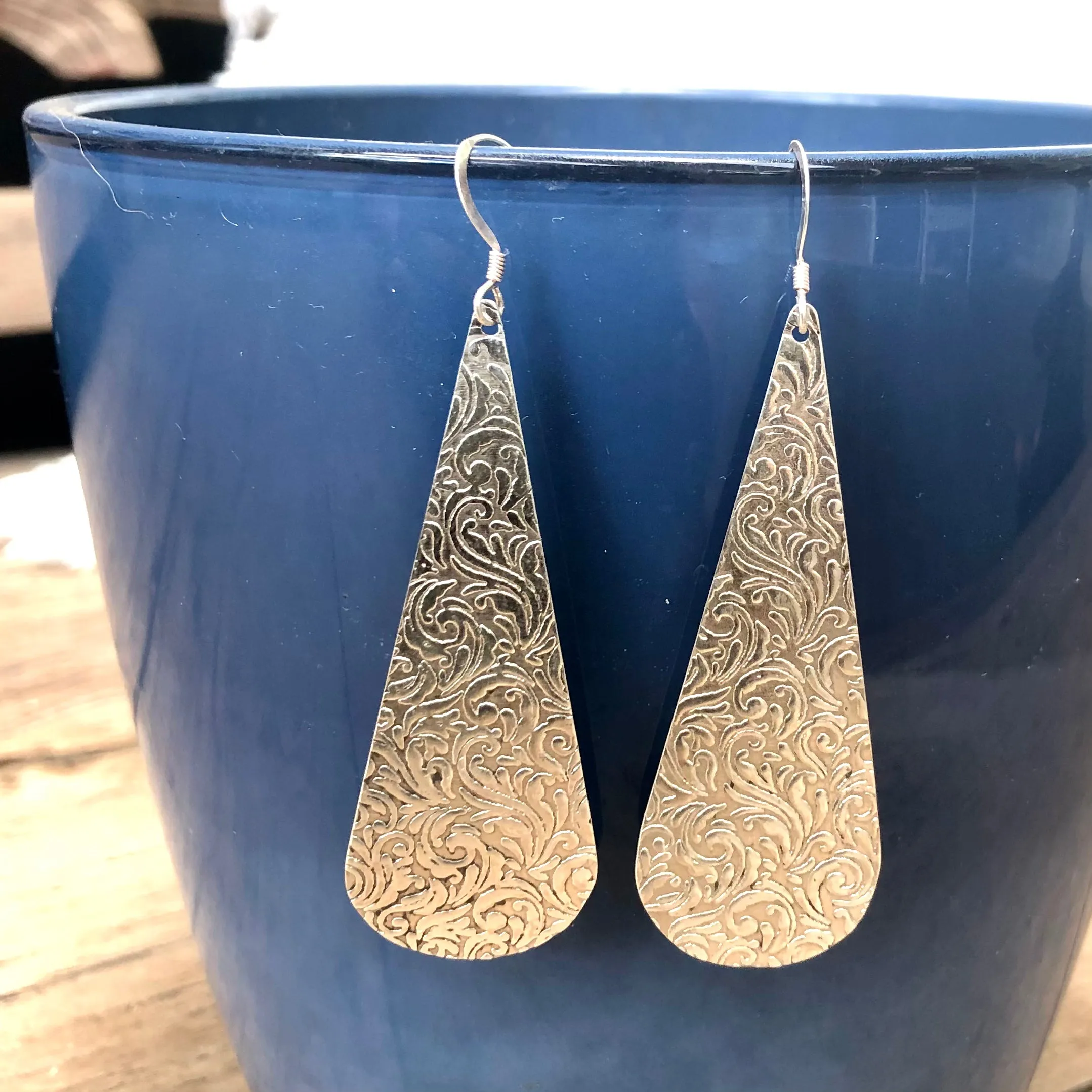Sterling Silver Teardrop Earring -  Secret Garden