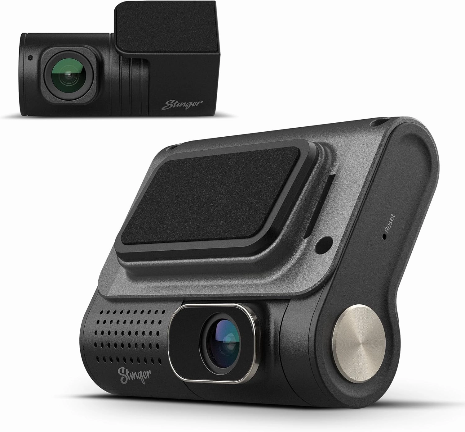 Stinger OPSIS Universal 2k Quad HD (1440p) Front & FHD Rear Dash Camera, Built-in Wi-Fi & GPS, ADAS, Parking Surveillance, Mute Notifications, Smart App, 32gb MicroSD Included