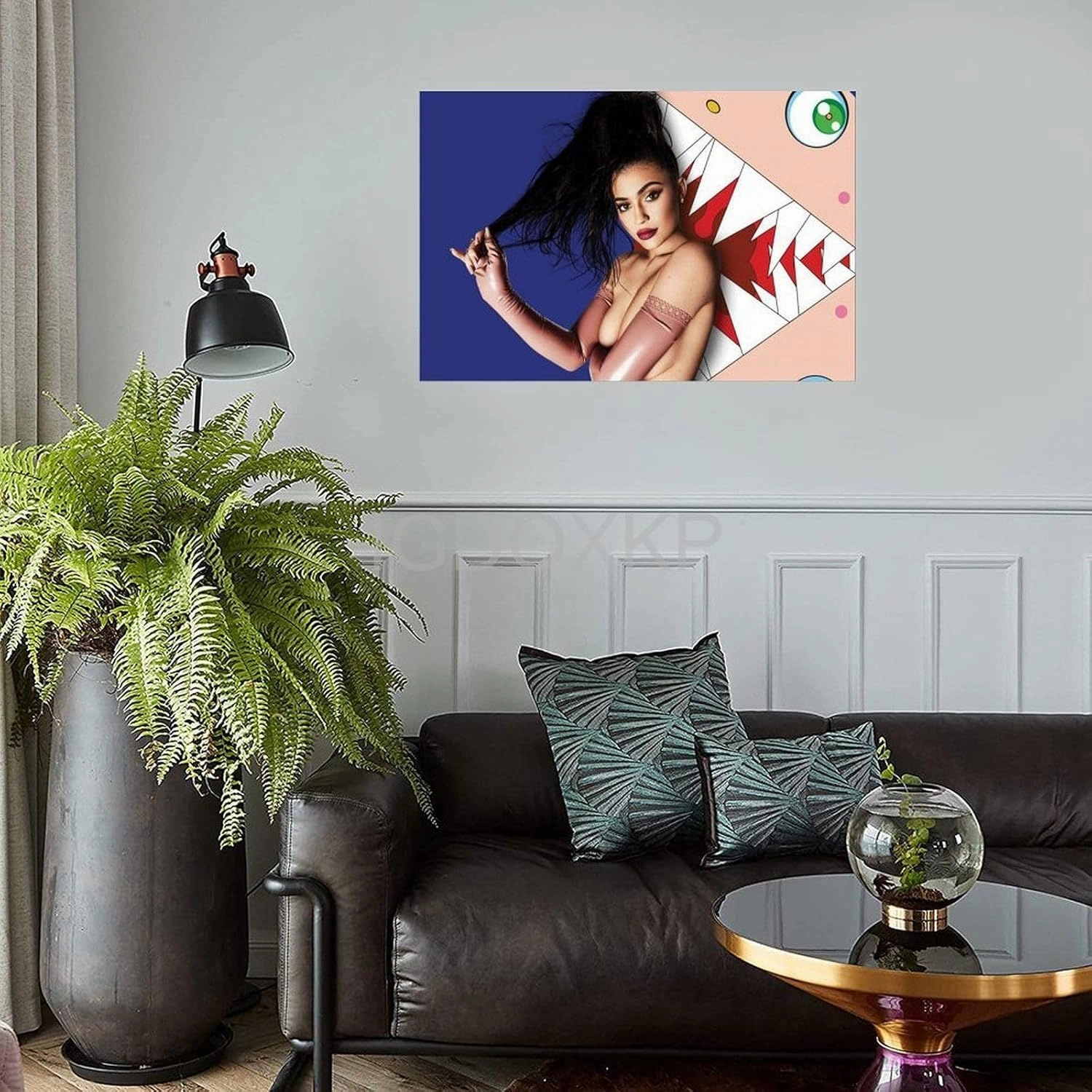 SUKWA Kylie Jenner Model Photography Art Poster Bedroom Sexy Bikini Poster1 Canvas Poster Wall Art Decor Print Picture Paintings for Living Room Bedroom Decoration Unframe-style 24x16inch(60x40cm)