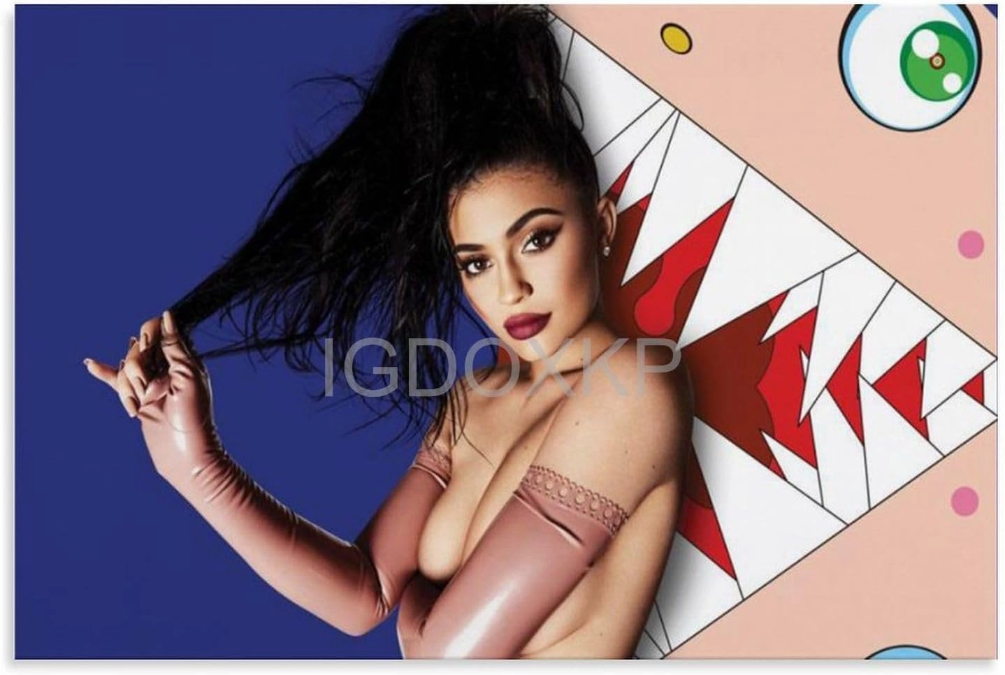 SUKWA Kylie Jenner Model Photography Art Poster Bedroom Sexy Bikini Poster1 Canvas Poster Wall Art Decor Print Picture Paintings for Living Room Bedroom Decoration Unframe-style 24x16inch(60x40cm)