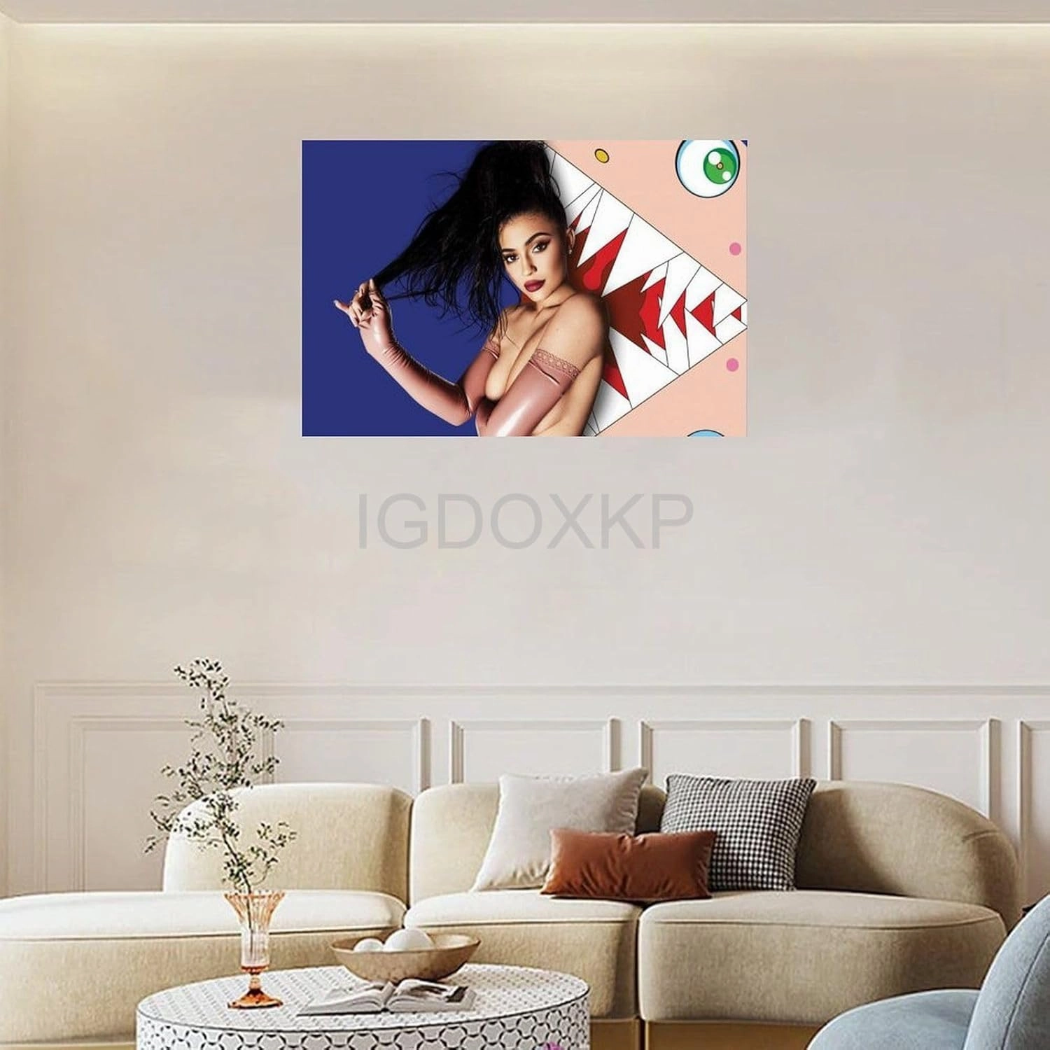 SUKWA Kylie Jenner Model Photography Art Poster Bedroom Sexy Bikini Poster1 Canvas Poster Wall Art Decor Print Picture Paintings for Living Room Bedroom Decoration Unframe-style 24x16inch(60x40cm)