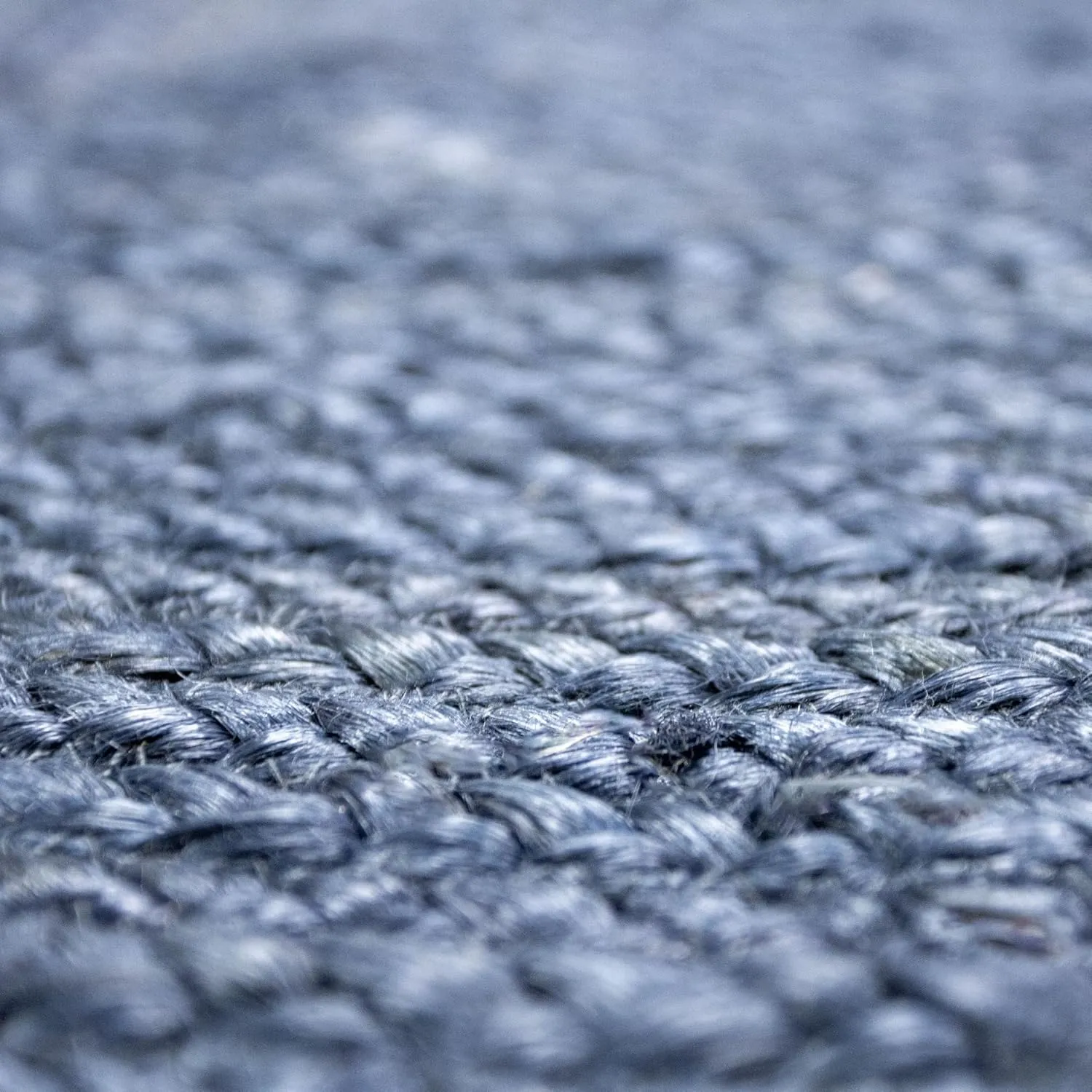 Super Area Rugs Farmhouse Jute Braided Rug - Reversible Natural Fiber- Eco Friendly Rug for Living Room - Kitchen - Entryway Hand Woven, Navy, Runner 2' x 6'