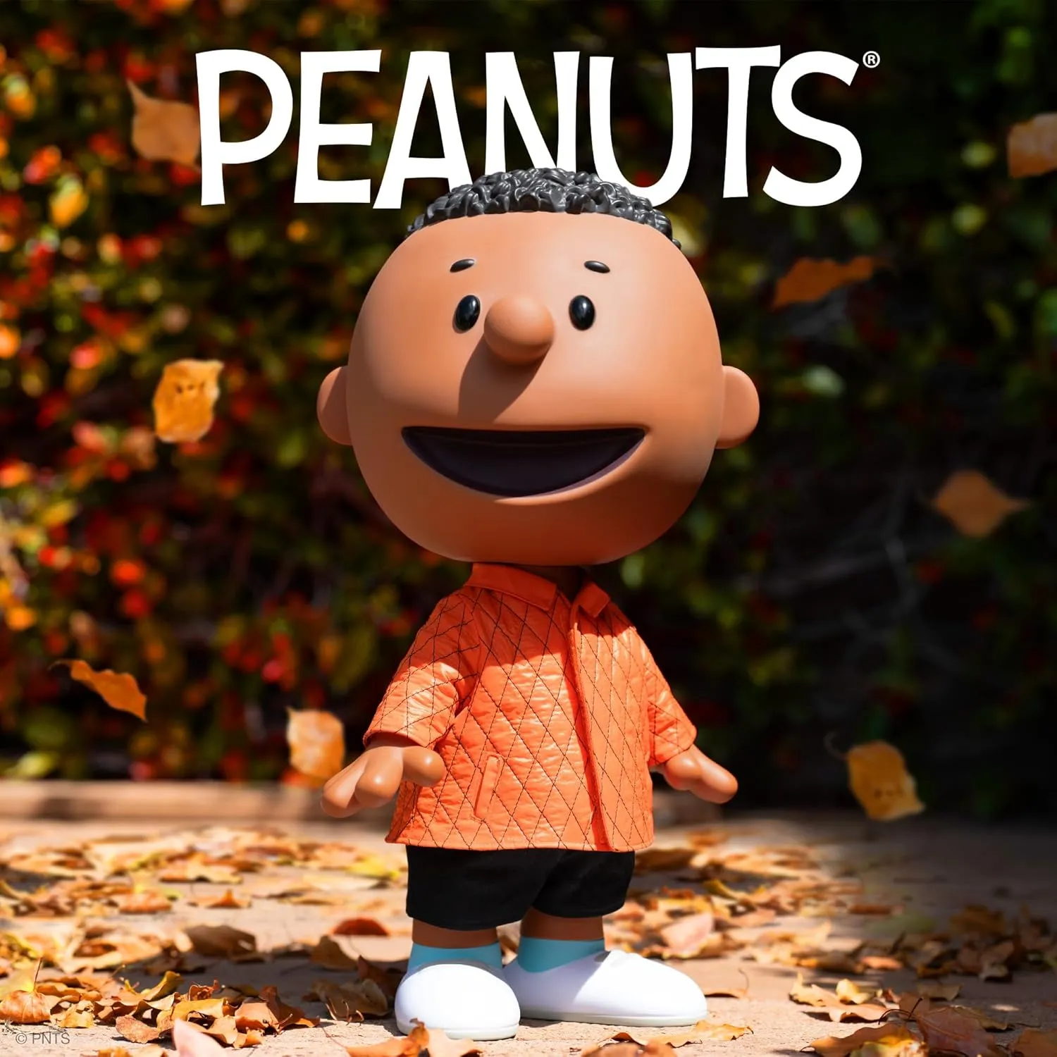 Super7 Supersize Peanuts Franklin with Jacket - 16" Peanuts Action Figure with Fabric Clothing Classic Cartoon Collectibles and Retro Toys