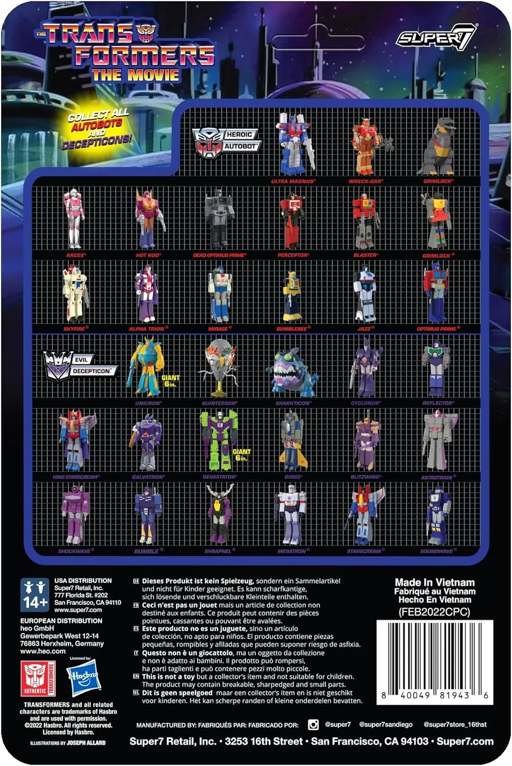 Super7 Transformers Wreck-Gar - 3.75" Transformers Action Figure with Accessory Classic Cartoon Collectibles and Retro Toys