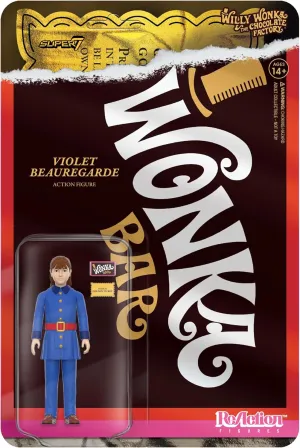 Super7 Willy Wonka and The Chocolate Factory Violet Beauregarde - 3.75" Action Figure with Accessory Classic Movie Collectibles and Retro Toys