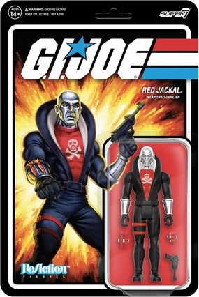 Super7 G.I. Joe Red Jackal (Vac Metal) - 3.75" G.I. Joe Action Figure with Accessory Classic Cartoon Collectibles and Retro Toys