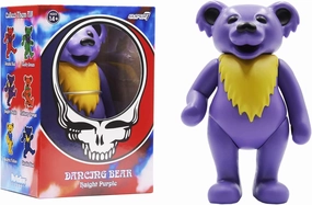 Super7 Grateful Dead Dancing Bear - 3.75" Grateful Dead Action Figure with Peg Stand Accessory Classic Music Collectibles and Retro Toys