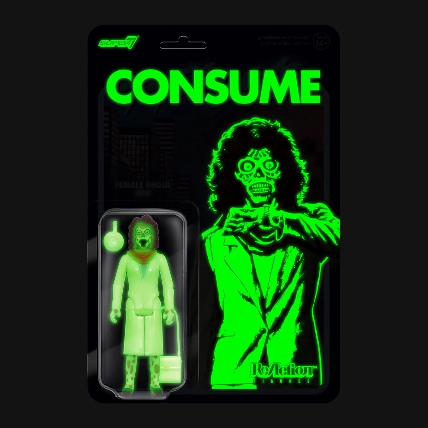Super7 They Live Female Ghoul - 3.75" They Live Action Figure with Accessories Classic Horror Collectibles and Retro Toys