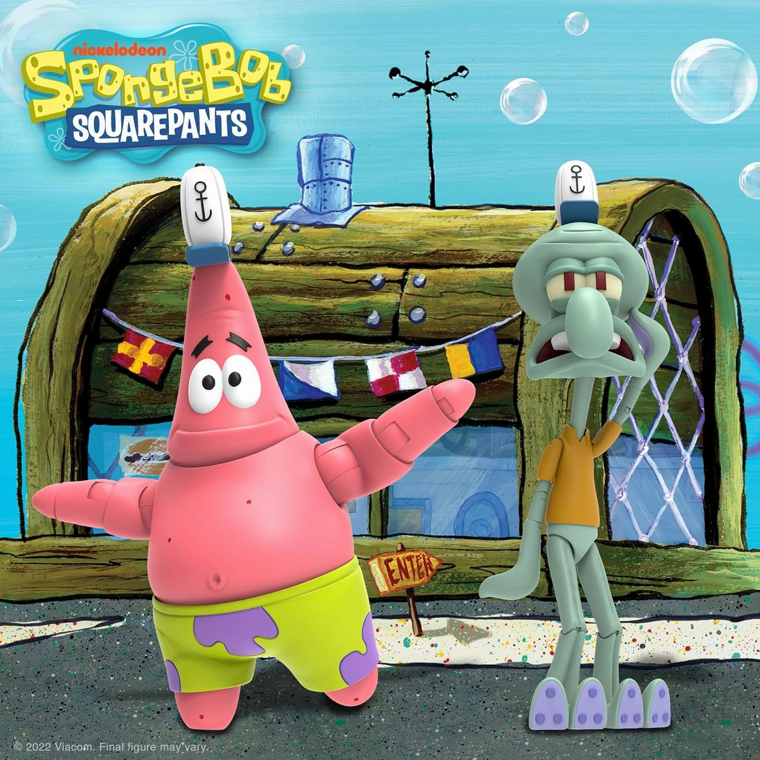 Super7 ULTIMATES! Spongebob Squarepants Patrick Starr - 7" Spongebob Action Figure with Accessories Classic Cartoon Collectibles and Retro Toys
