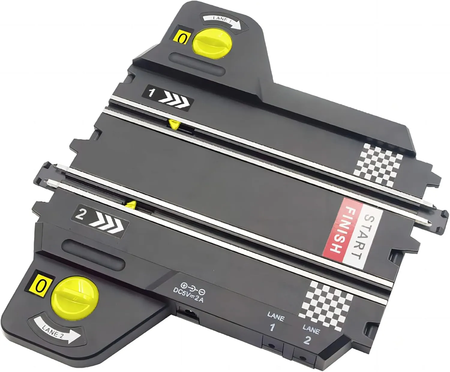 SuperFun 101-1/43 USB Power Slot Car Racing Set, Layout Size: 44"x22", LED Headlights, Lap Counter, Ages 8 