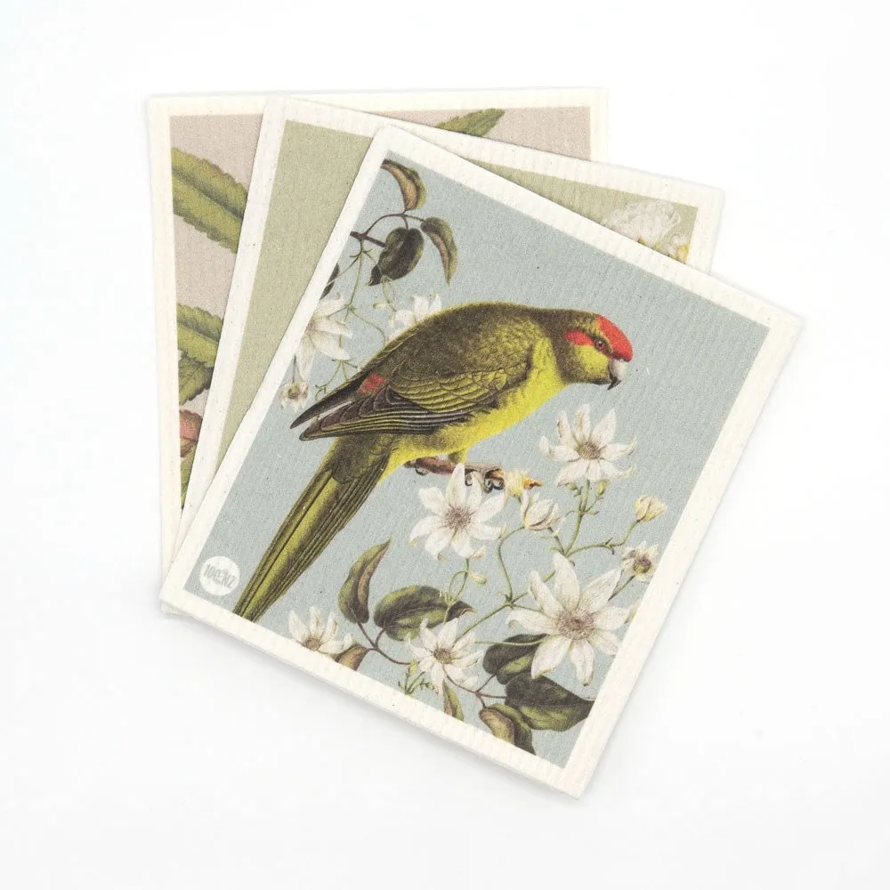 Swedish Dishcloth 3 Pack - Birds & Botanicals