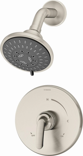 Symmons 5501-STN-1.5-TRM Elm Single Handle 5-Spray Shower Trim in Satin Nickel - 1.5 GPM (Valve Not Included)