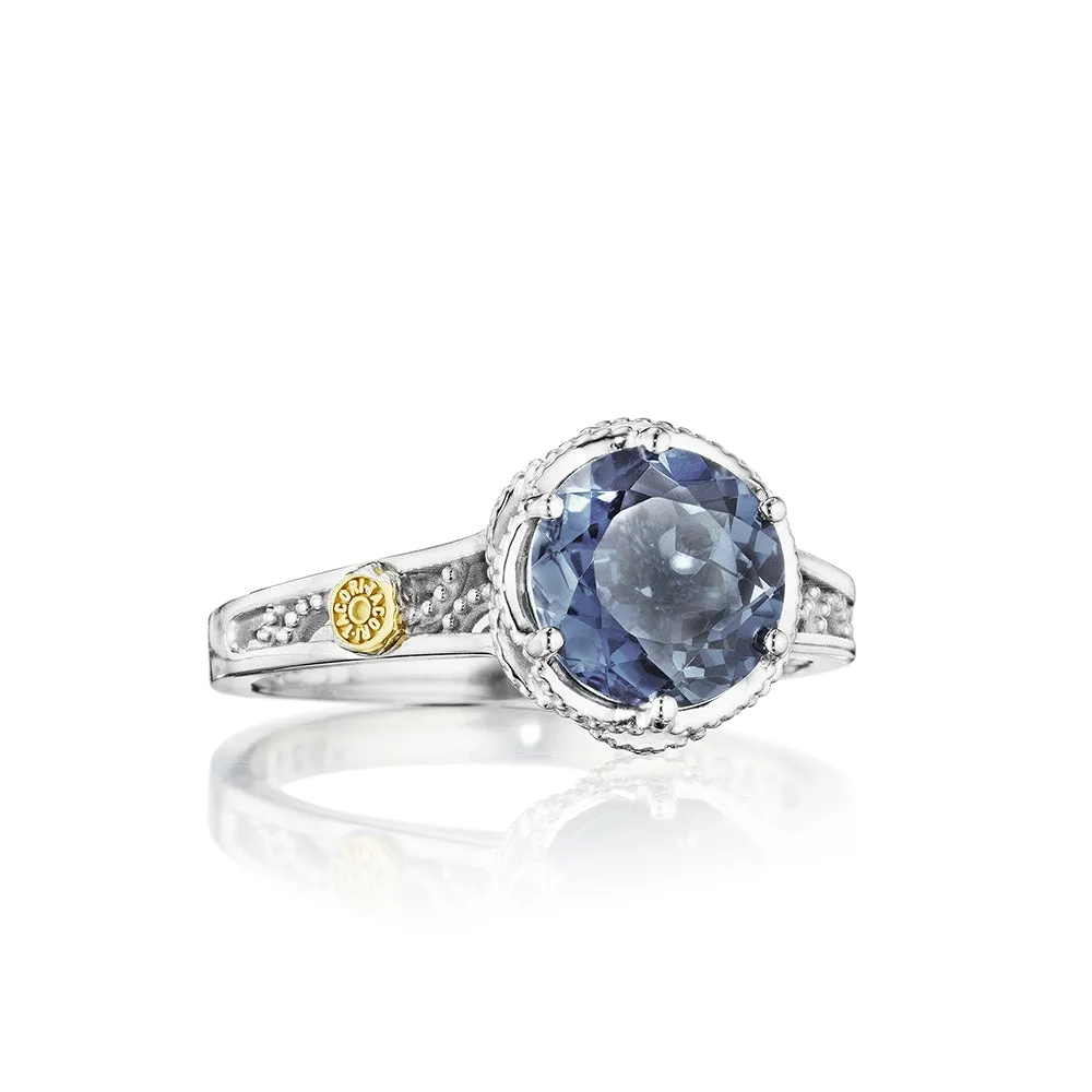 Tacori Petite Crescent Gem Ring Featuring London Blue Topaz