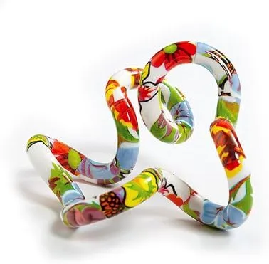 Tangle Jr Artist Collection (White/Blue/Green Floral)