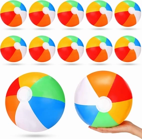 Tanlade Inflatable Beach Ball Bulk 10 Inch Beach Balls Fun Pool Party Favors Pool Beach Balls Summer Birthday Water Game Toys