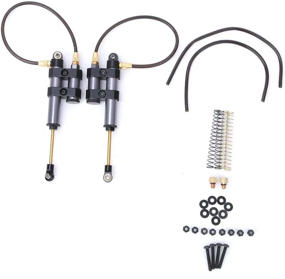 Tbest 2pcs Rc Crawler Shocks, Internal Spring Negative Pressure Shock Damper with Spring Absorber Springs Adjustable Damper Compatible for SCX10 D90 1/10 RC Car(-110m) Rc Crawler