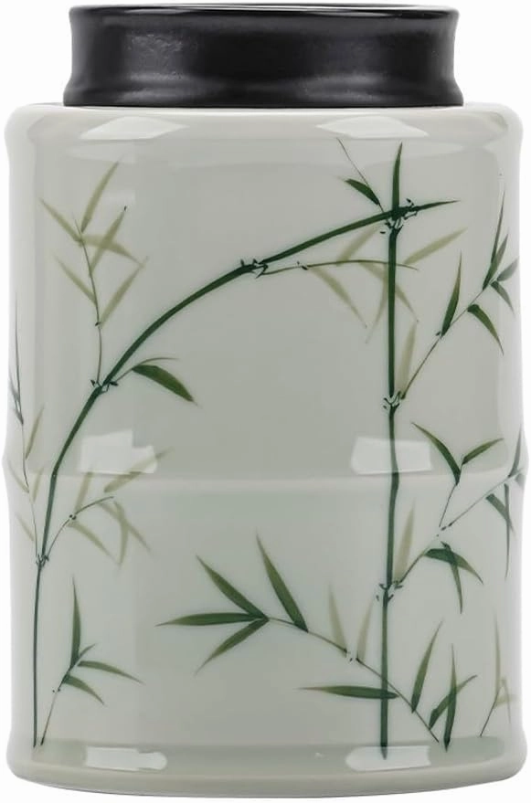 Tea Caddy Hand-painted Tea Cans, Ceramic Household Moisture-proof Cans, Chinese Tea Cans Sealed Cans, Tea Storage Cans for Kitchen Storage Tea Coffee Sugar