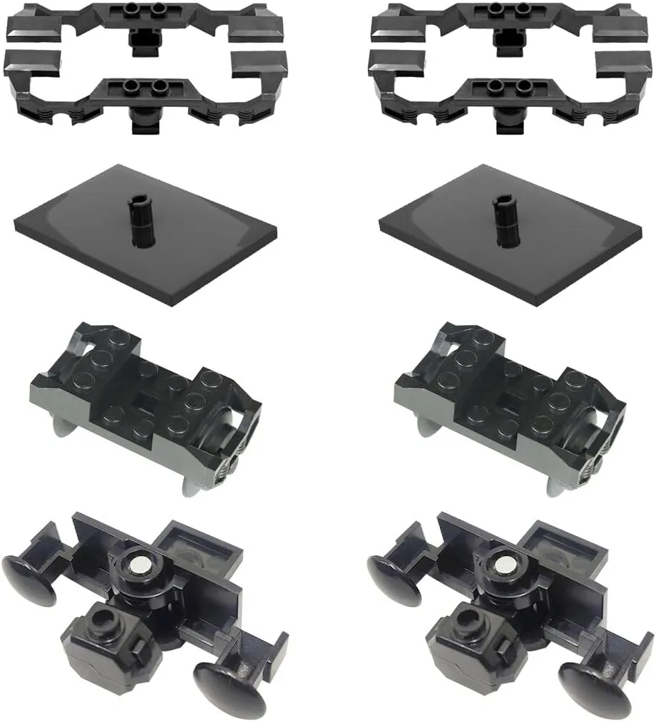 Technic Train Refit Set - 10 Piece Black Wheel Cross Axle Spare Parts