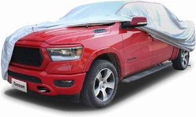 Tecoom Hard Shell Truck Car Cover Waterproof UV-Proof Windproof Zipper Design with Strap Buckle Fit for Ford F150 Ram 1500 Chevy Silverado Toyota Tundra GMC Sierra Full Size Truck Length Up to 233"