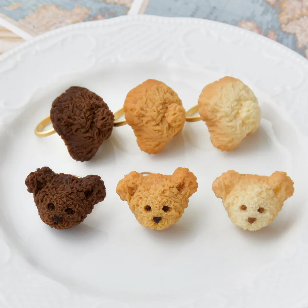 Teddy Bear's Tail Milk Cookie Ring【Japan Jewelry】