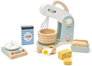 Tender Leaf Toys - Mini Chef Home Baking Set - 27 Pcs Wooden Baker's Mixing Set - Classic Toy for Pretend Cooking - Develops Social, Creative & Imaginative Skills - Learning Role Play - Age 3 