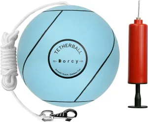 Tetherball Ball and Rope Set with Swivel Hook and Ball Pump,Replacement Tether Ball Soft for Kids Adults and Dogs Fun Yard Game