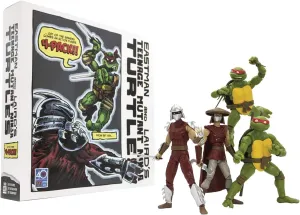 THE LOYAL SUBJECTS Teenage Mutant Ninja Turtles BST AXN Elite Foot Soldier/Shredder and Raphael   Donatello Comic Inspired Combo 4-Pack - Diamond PX 40th Anniversary Exclusive (BATMNTMRG4PK01)